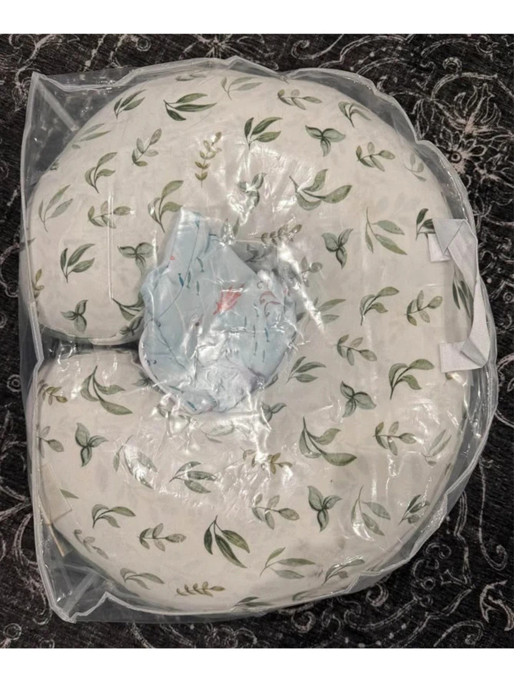 Boppy Nursing Pillow Green Sage Leaf U-Shaped